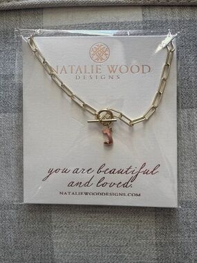 NWT-Natalie Wood Gold Chain Necklace with Initial 'J' Charm